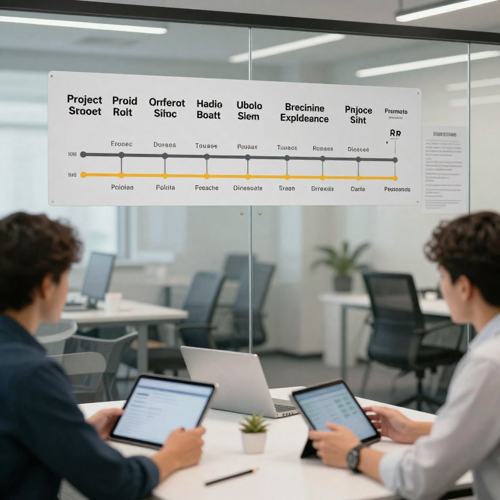 Organized workspace showing project timeline and team collaboration